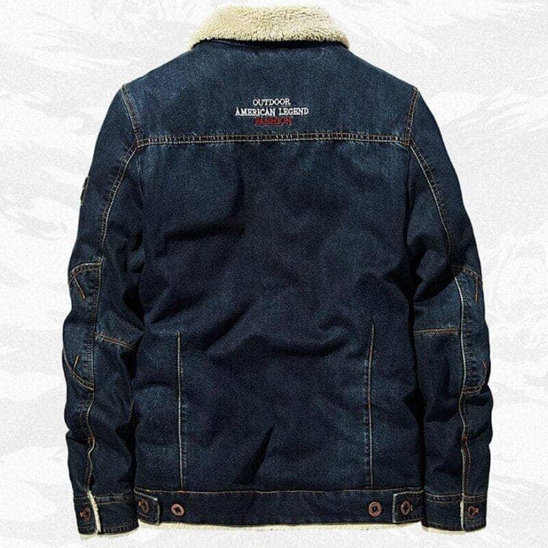 Jaqueta Masculina Jeans United States Pagliacci PG145, com forro de lã, botões clássicos e design casual, ideal para dias frios e versátil para várias ocasiões