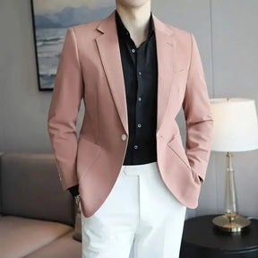 Blazer Masculino PG287 com corte alfaiatado em caxemira, ideal para eventos formais e visuais sofisticados.
