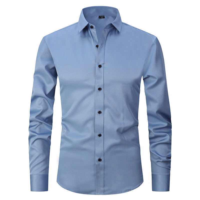 Camisa Social Elástica Pagliacci PG096 – tecido respirável, elástico e sem necessidade de passar.