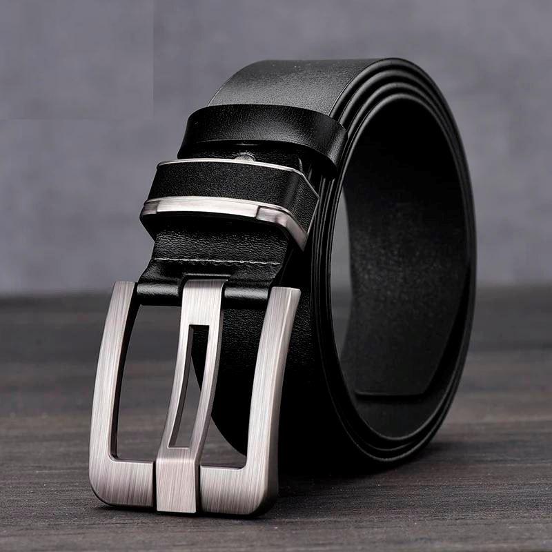 Cinto de Couro Casual Masculino Pagliacci com fivela metálica, design versátil e ajuste perfeito para um look elegante e confortável.

