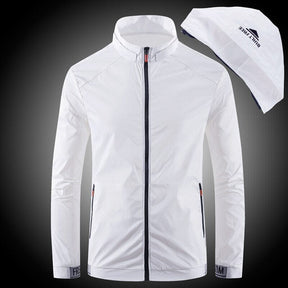 Jaqueta Corta Vento Speed PG300 com design moderno e tecido impermeável, ideal para proteger da chuva com leveza e estilo urbano.

