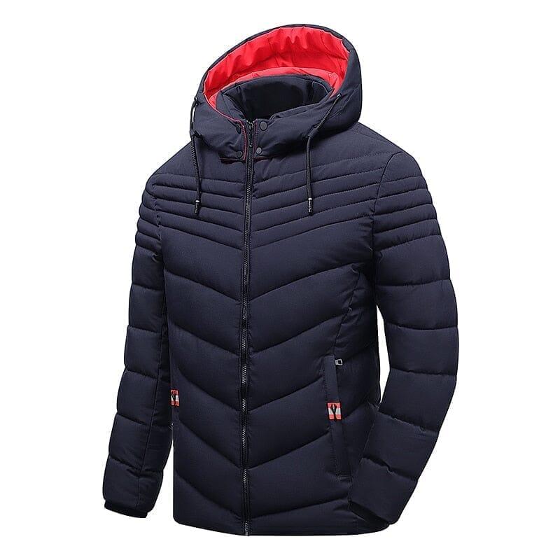 Jaqueta Snow PG165 com capuz removível, zíper de alumínio e forro acolchoado, ideal para frio intenso com conforto e estilo casual.