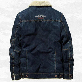 Jaqueta Masculina Jeans United States Pagliacci PG145, com forro de lã, botões clássicos e design casual, ideal para dias frios e versátil para várias ocasiões