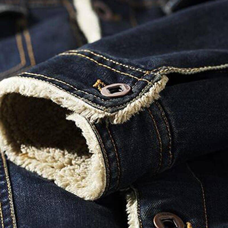 Jaqueta Masculina Jeans United States Pagliacci PG145, com forro de lã, botões clássicos e design casual, ideal para dias frios e versátil para várias ocasiões